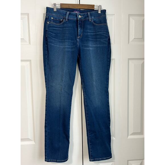 NYDJ Not Your Daughters Jeans Sheri Slim Soft Denim Jean Sz 10 USA - Picture 1 of 8
